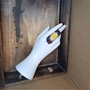 Crochet knitted ring